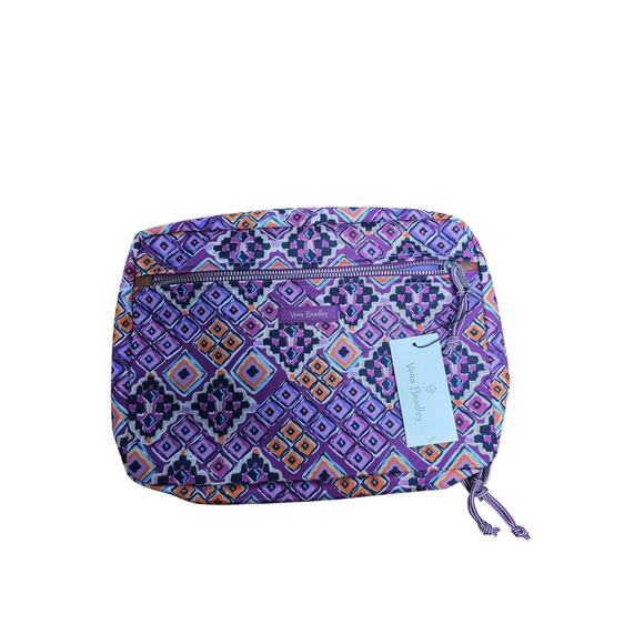 NWT Vera Bradley Lighten Up Purple Back Seat Organizer Small Laptop Bag Preppy - Picture 1 of 4